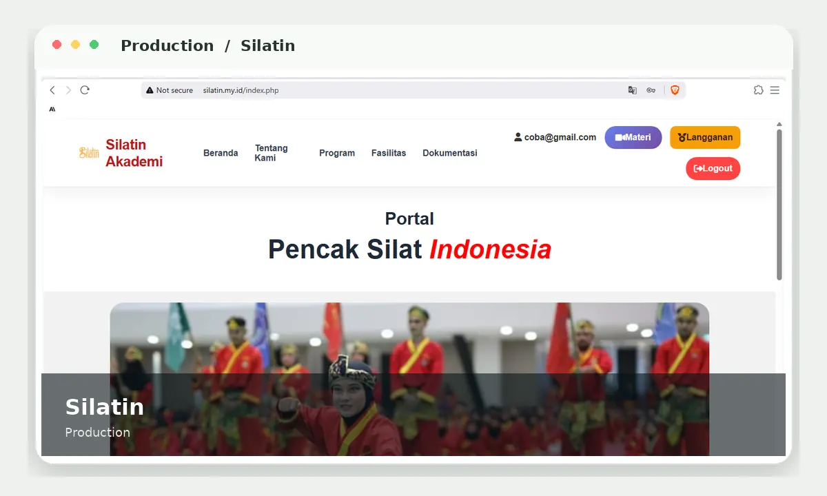 Silatin Akademi interface