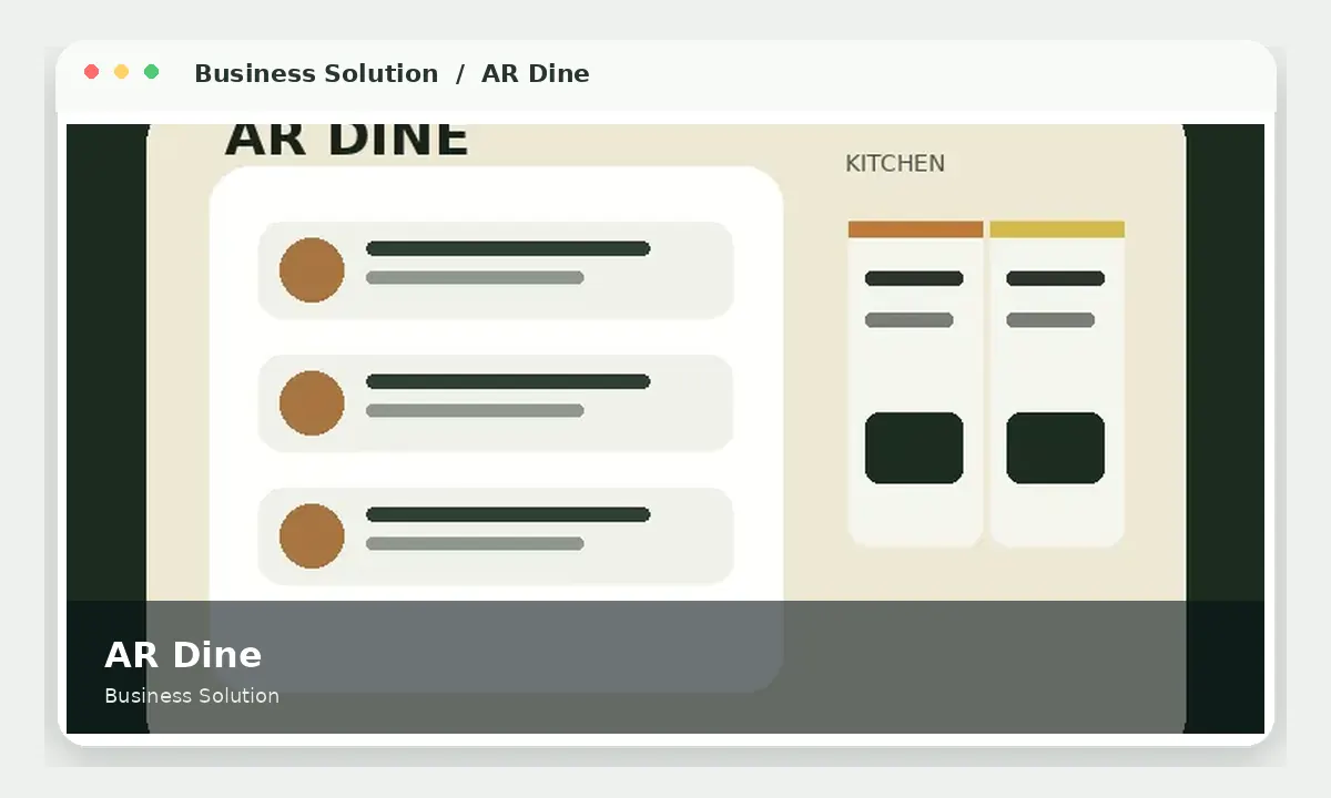 AR Dine real project screenshot