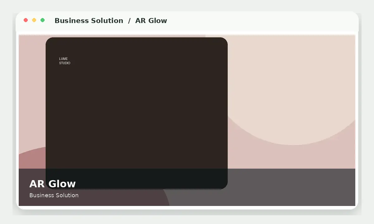 AR Glow real project interface