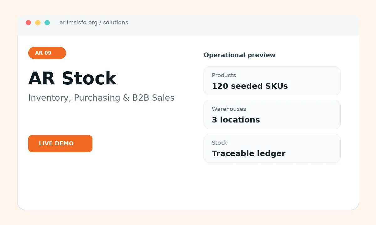 AR Stock real project interface